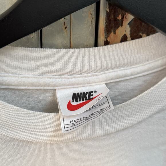 Vintage 90s Nike Mother Nature Is A Powerful Force T Shirt Large Swoosh White - Picture 3 of 5